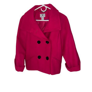 Worthington Hot Pink Wool Blend Blazer/Coat NWT Sz  Large